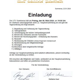 Jahreshauptversammlung 08.03.2024